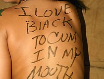 Avy Lee Roth marked interracial blowjob cum mouth