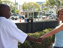 Brunette Cougar MILF fucks a young black dude